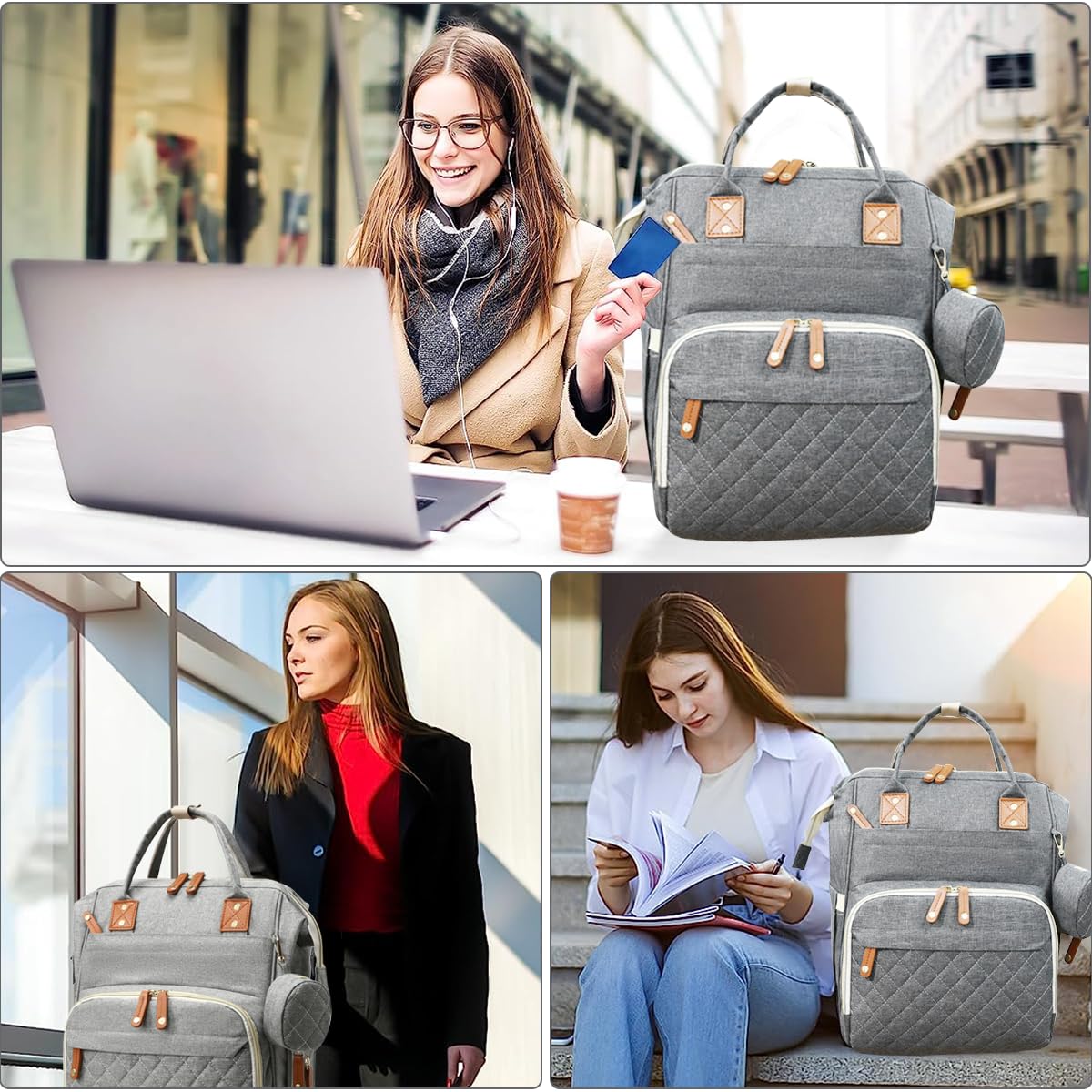 SNOWIE SOFT Stylish Nylon Diaper Backpack - Large Capacity, Multi-Pocket Maternity Bag with Wet-Dry Compartment, Stroller Straps & USB Port Durable Travel & Daily-Use Baby Bag for Indian Parents SNOWIE SOFT Stylish Nylon Diaper Backpack - Large Capacity, Multi-Pocket Maternity Bag with Wet-Dry Compartment, Stroller Straps & USB Port Durable Travel & Daily-Use Baby Bag for Indian Parents
